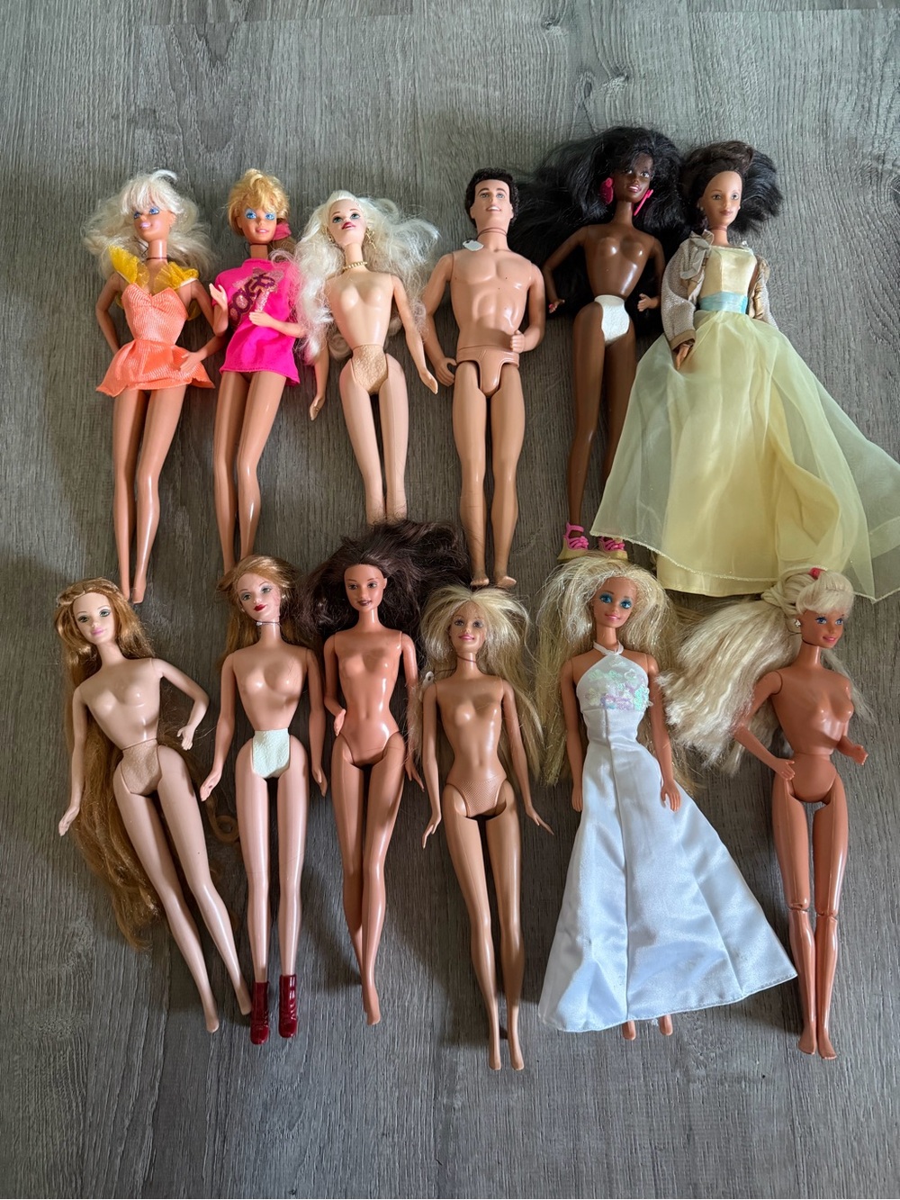 Lot of Barbie and 1 Ken doll parts for OOAK node dolls lot #3